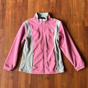 The North Face girls zip up size Large